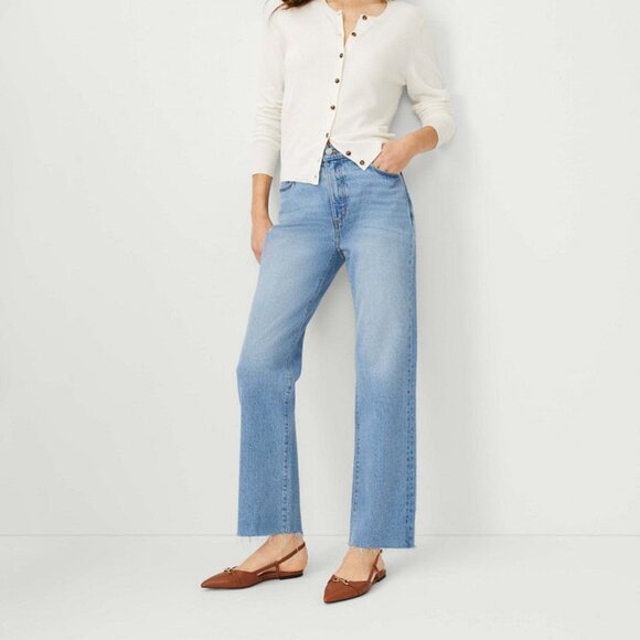 Ann Taylor Weekend Fresh Cut High Rise Straight Jeans - Picture 1 of 1